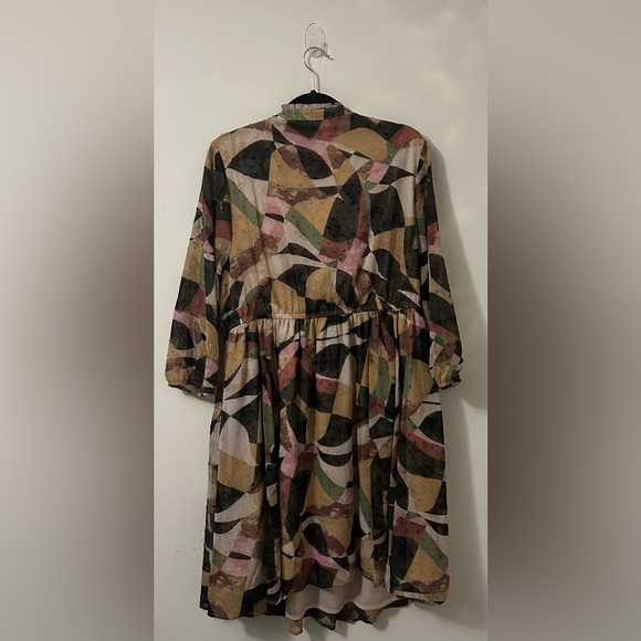 Torrid Mini Clip Dot Front Keyhole Geometric Dress - Picture 6 of 6